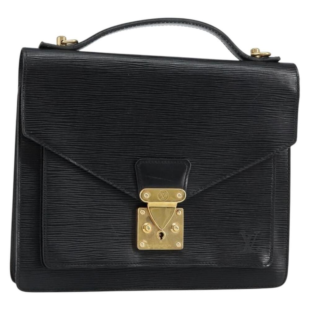 LOUIS VUITTON Epi Monceau 28 Hand Bag Black M52122 LV Auth bs31100